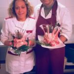 Delia ed Emiliano con le Corone di agnello e maiale