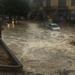 L’Ema tracimata in paese a San Polo: immagini impressionanti