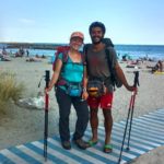 Il tratto di cammino sulla spiaggia
