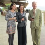 Foto di famiglia per il marchese Piero Antinori con due delle tre figlie