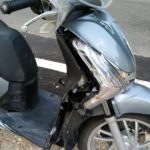 Lo scooter coinvolto nello scontro in località La Casina