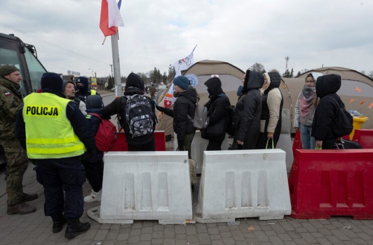 Refugees at the Medyka Border Point