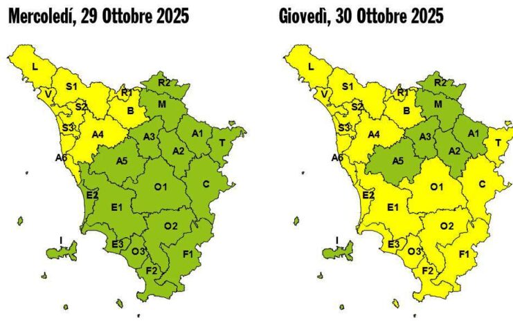 Allerta gialla 30 ottobre